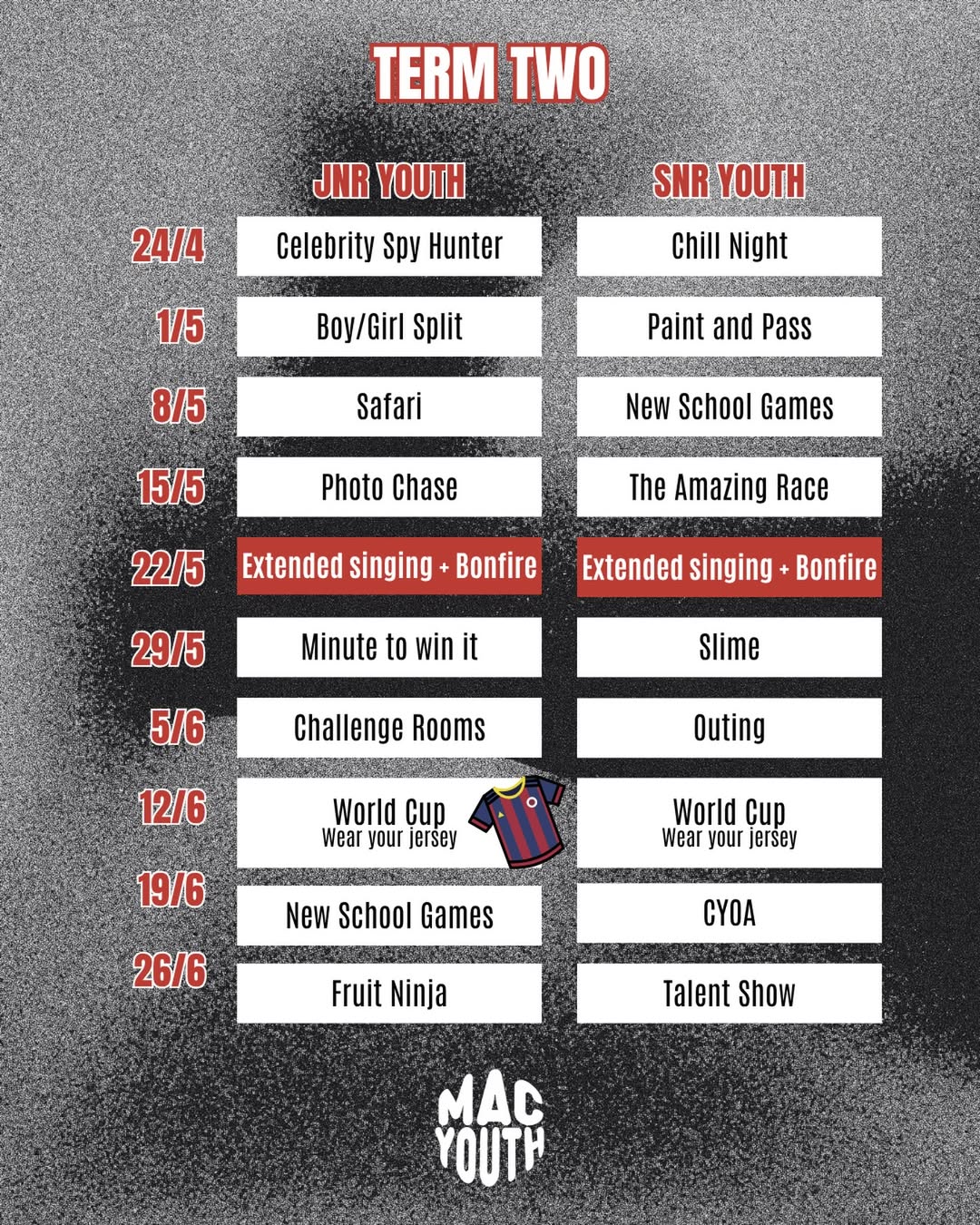 2026 Term 2 Calendar